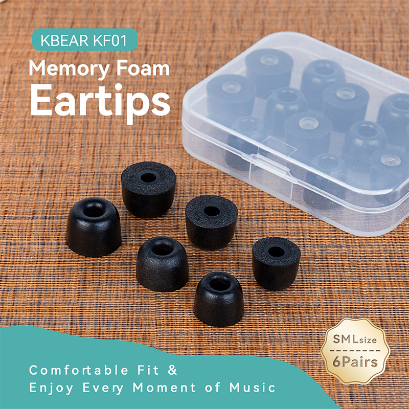 Earphone Foam Tip - KBEAR KF01 จุกหูฟังเมมโมรีโฟม พอดีสบายและเพลิดเพลินไปกับทุกช่วงเวลาของการแยกเสียงเพลง ปรับปรุงประสบการณ์ทางดนตรี
