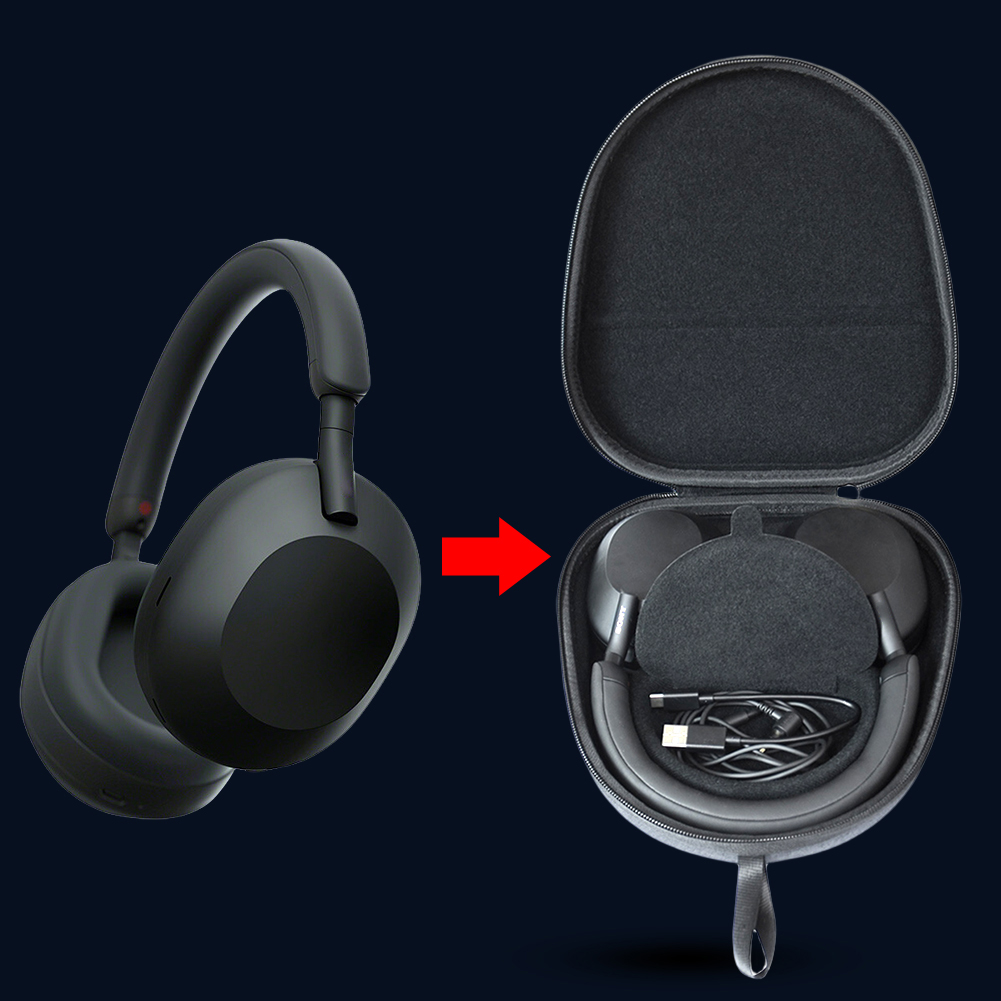Headphone Case Hard - กล่องแข็งสำหรับป้องกันและจัดเก็บหูฟัง Sony WH-1000XM5 ทำจากวัสดุ EVA ทนทาน